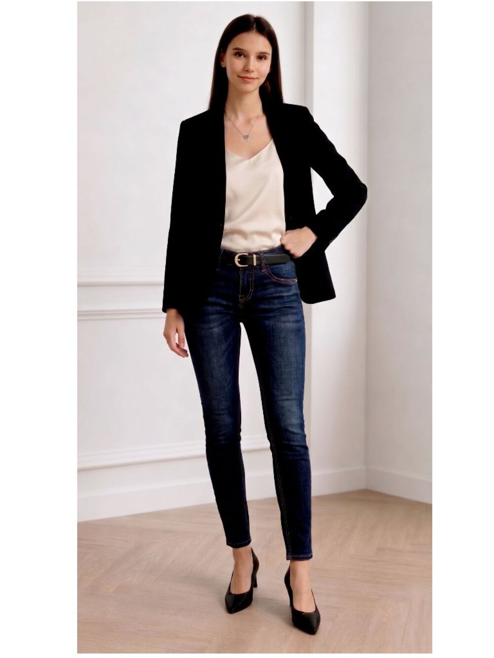 Silver Jeans - AIKO LOW-RISE SKINNY - DARK BLUE DENIM - SST439 - 34X29